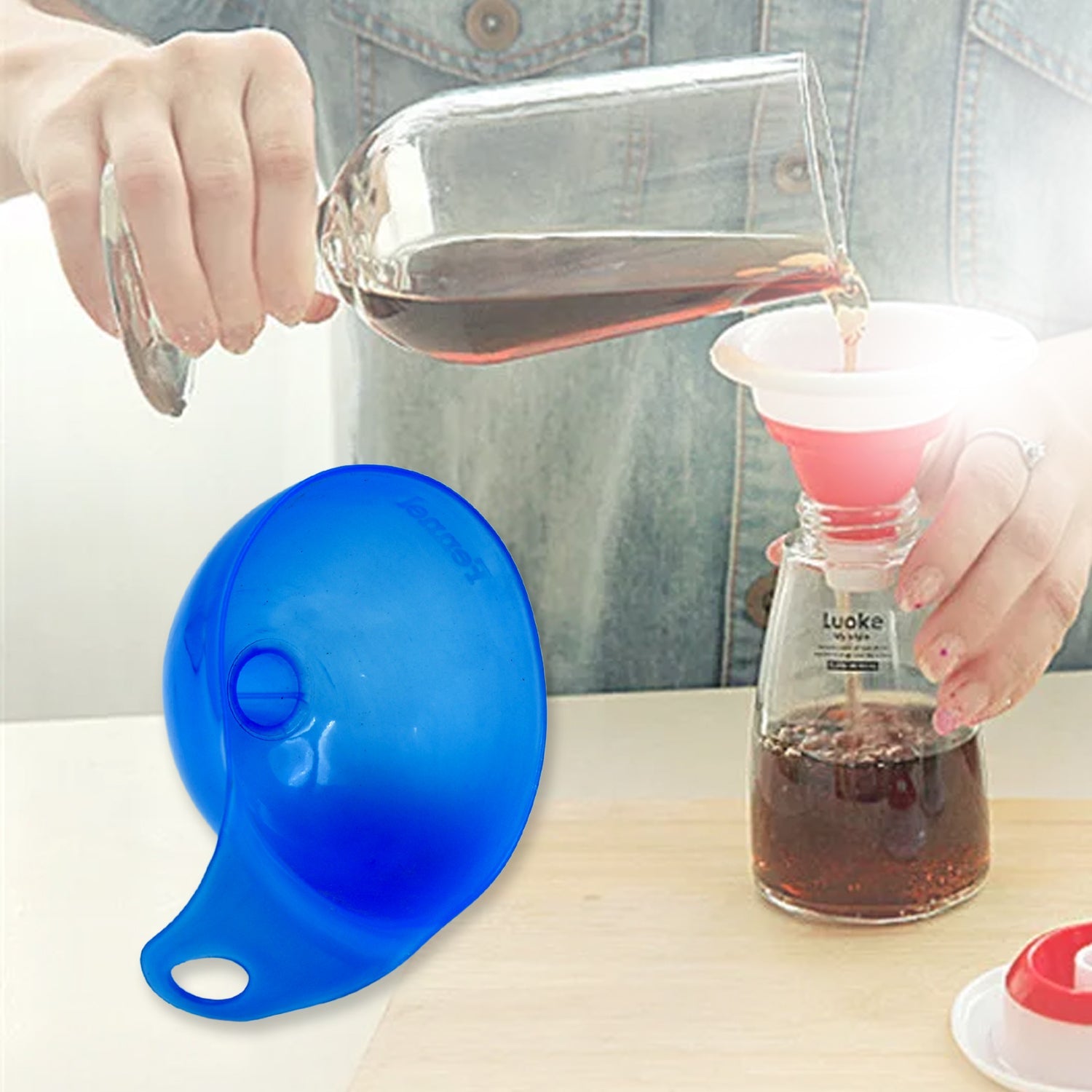 Plastic Funnel For Pouring Oil, Sauce, Water, Juice Cooking Oil, Powder, Small Food-Grains Food Grade Plastic Funnel (1 Pc) Plastic Funnel For Pouring Oil, Sauce, Water, Juice Cooking Oil, Powder, Small Food-Grains Food Grade Plastic Funnel (1 Pc)